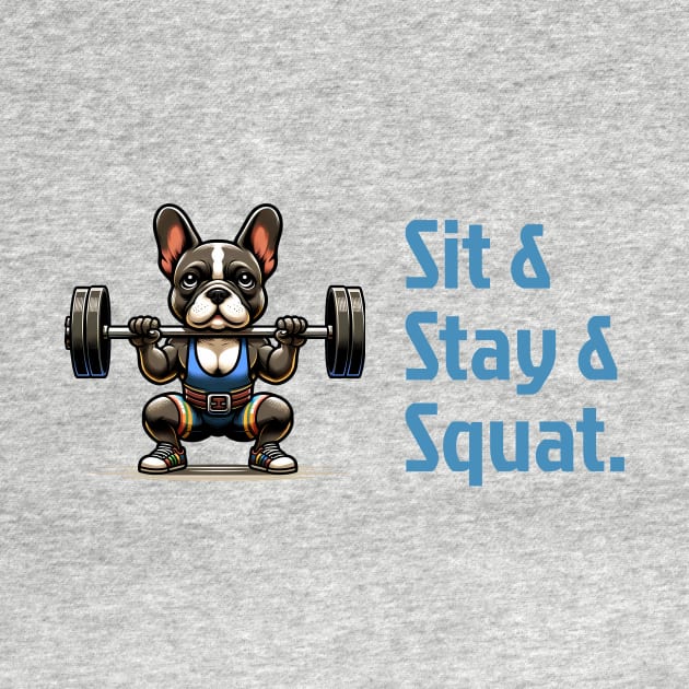 Crossfitter French Bulldog : Sit, Stay, Squat! by Purrformance Wear